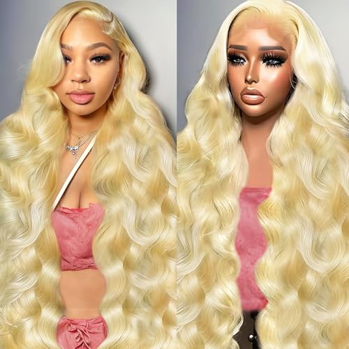 30 Inch 613 13x6 Lace Front Wig Human Hair 200 Density Blonde Body Wave Lace Front Wigs Human Hair Pre Plucked 613 HD Lace Frontal Wig 13x6 Blonde Wig Human Hair 613 Human Hair Wig for Women