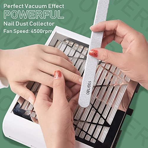 BQAN Nail Dust Collector, 40w Dust Collector Nail Tech Supplies, Dust Extractor with 1 Pc Dust Brush, Vacuum Dust Collector Fan Nail Tech Must Haves