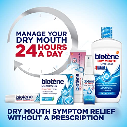 Biotene Oral Rinse Mouthwash for Dry Mouth, Breath Freshener and Dry Mouth Treatment, Fresh Mint - 2x33.8 fl oz