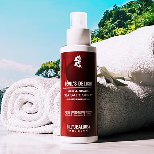 Billy Jealousy Sea Salt Spray, Texturizing and Volumizing Hair Spray for All Hair Types and Beard Lengths