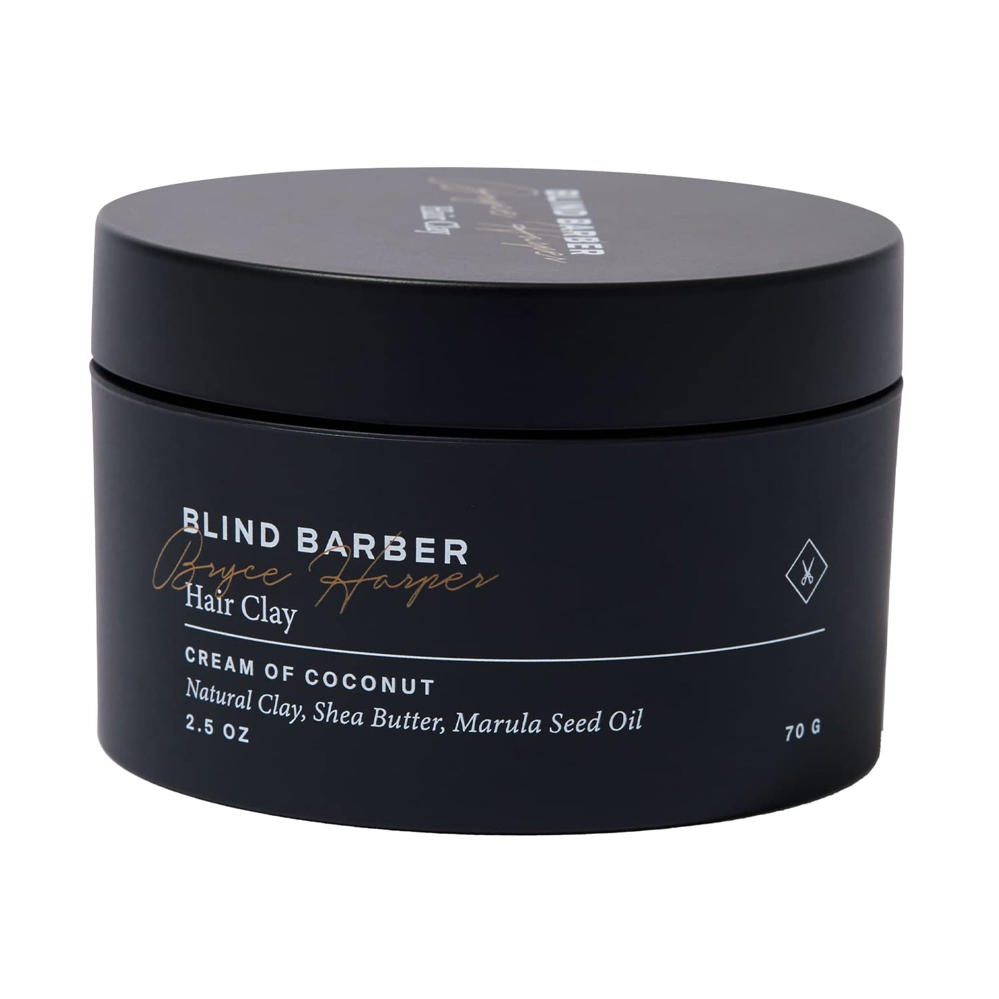 Blind Barber Bryce Harper Hair Clay for Men - Matte Water-Based Styling Product for Volume and Medium to Strong Hold (2.5 Oz)