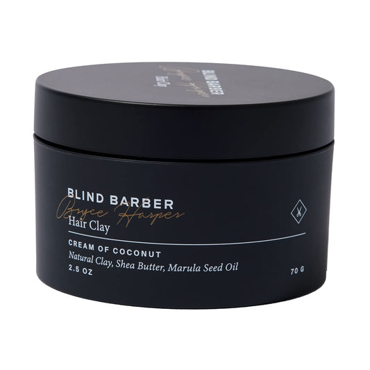 Blind Barber Bryce Harper Hair Clay for Men - Matte Water-Based Styling Product for Volume and Medium to Strong Hold (2.5 Oz)