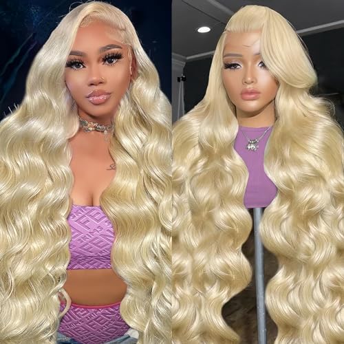 28 Inch 613 13x6 Lace Front Wig Human Hair 200 Density Blonde Wig Human Hair 613 HD Lace Frontal Wig 13x6 Blonde Body Wave Lace Front Wigs Human Hair Pre Plucked
