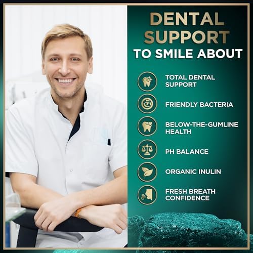 Dental Probiotics for Teeth and Gums - 3 Billion CFU Lactobacillus Salivarius Acidophilus Oral Probiotics for Mouth Bad Breath Treatment for Adults - 45 Mint Tablets for Oral Health in a Travel Tin