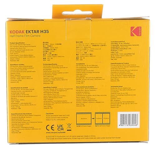KODAK EKTAR H35 Half Frame Film Camera, 35mm, Reusable, Focus-Free, Lightweight, Easy-to-Use (Sage) (Film & AAA Battery are not Included)
