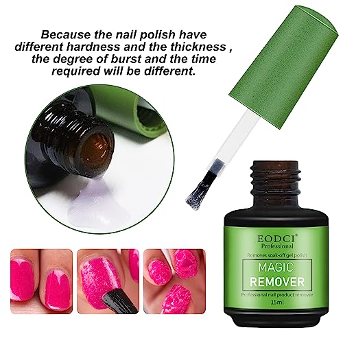 3Pcs Magic Nail Polish Remover, Soak-Off Quick,Quickly & Easily Professional Remove Gel Nail Polish, Gel Polish Remover for Nails