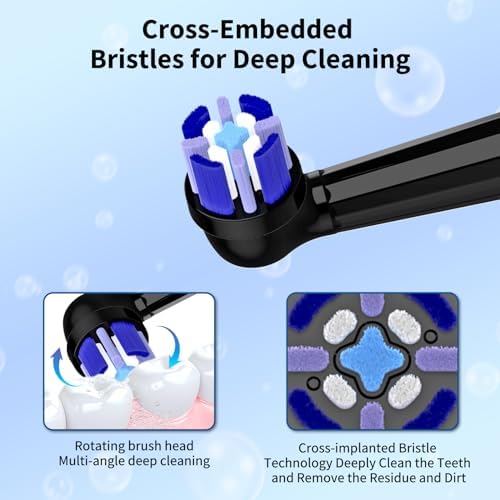 10 PCS iO Toothbrush Replacement Heads, Compatible with Oral B iO Toothbrush, Suitable for Oral B iO 3/4/5/6/7/8/9/10 Series Electric Toothbrushes, Black