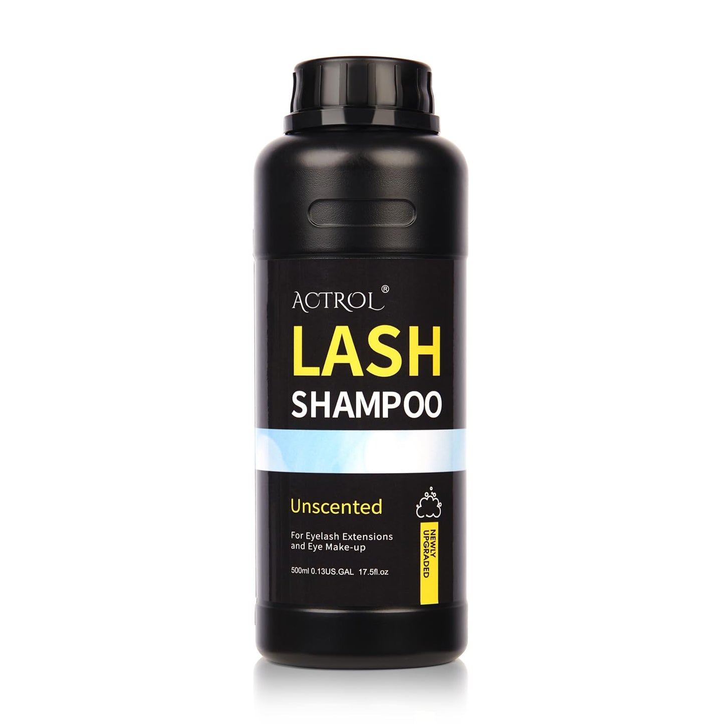 ACTROL Lash Shampoo 500ml Eyelash Cleanser Unscented Foam for Lash Wash and Salon or Home Care