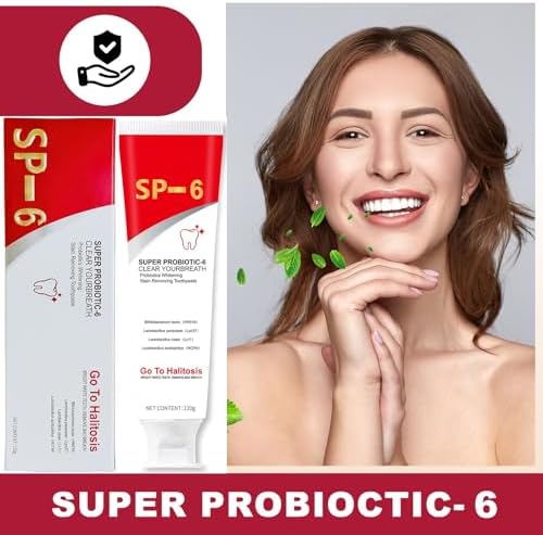 2 Pcs Sp-6 Probiotic Ultra Whitening Toothpaste, Sp 6 Toothpaste, Deep Cleaning Care, Stain Removing, Fresh Breath.
