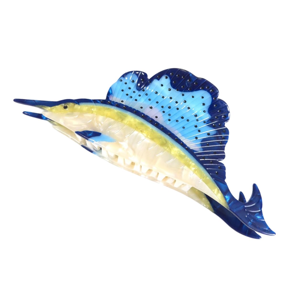 Novelty Aquatic Animals Hair Clips,Swordfish Hair Clip,Cellulose Acetate Hair Clips,Big Claw Clips for Women