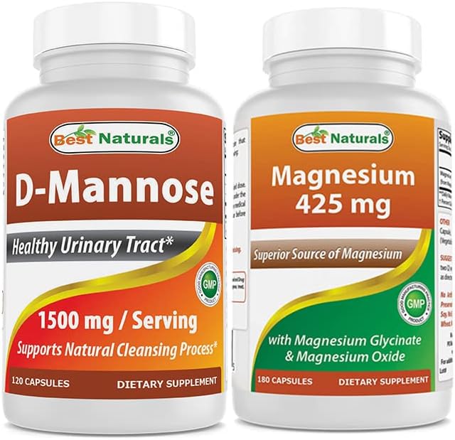 Best Naturals D-Mannose 1500 mg & Magnesium Glycinate 425 mg