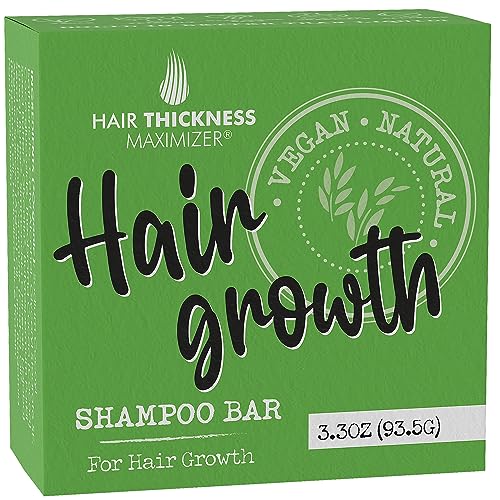 Hair Growth Shampoo Bar with Biotin. Eco-Friendly, No Harsh Chemicals, Color Safe, pH Balanced. Solid Shampoo Bar Equal To 3 Liquid Bottles. Zero Plastic, USA Made, Strengthening & Dry Hair Relief