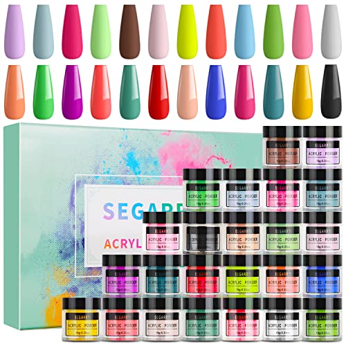 24 Colors Acrylic Powder, Acrylic Nail Powder Set for Nails 3D Art, Acrylic Powder Extension Carving (24Color)