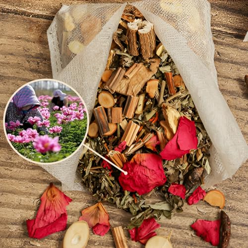 Herbal Foot Soak Bag Set - Ginger Infused Detox Foot Bath for Dry, Cracked Feet & Lymphatic Drainage,30-Pack Detox Soak to Purify & Revitalize Feet,艾草生姜中药泡脚包900g