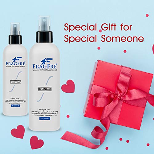 Hair Detangler Spray, 8 oz - Leave in Conditioner for Sensitive Skin and Scalp - Styling Heat Protectant Spray - Gluten Free Vegan Cruelty Free