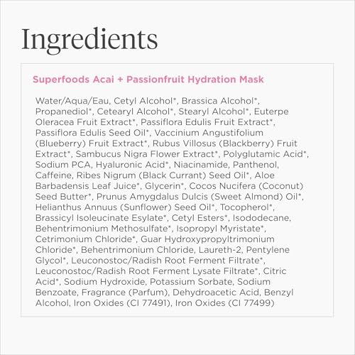 Briogeo Superfoods Acai + Passionfruit Lightweight Hydration Hair Mask – Deep Conditioner for Fine Hair, Boosts Shine & Softness, Weightless Moisture, Vegan & Cruelty-Free