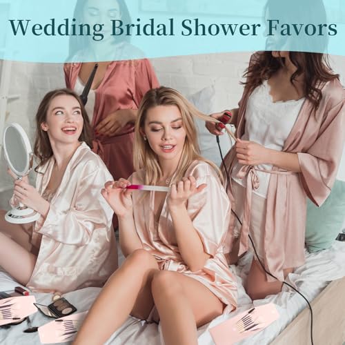 16 Sets Travel Makeup Brush Set Synthetic Fiber Face Foundation Make up Brushes Bridesmaid Gift with Travel Makeup Bag for Wedding Bridal Shower Favors Bachelorette Party Gift (Ivory Beige)