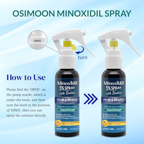 5% Minoxidil for Men Hair Growth Spray for Men and Women (180ml)
