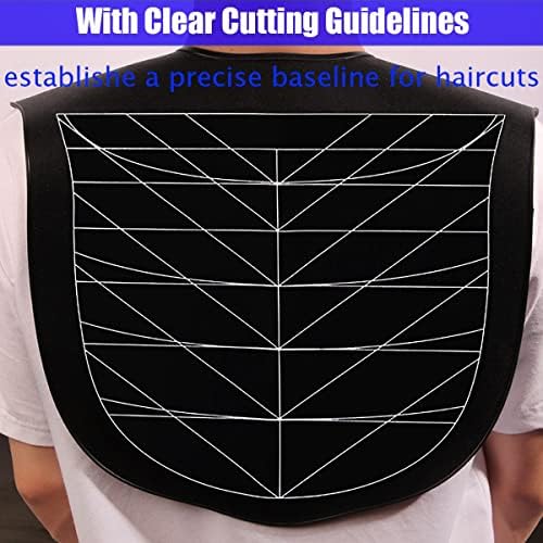 Hair Cutting Guide Collar Silicone Waterproof Cutting Cape for Hair Stylist Hair Cutting Mat for Shoulders Hair Cut Mat with Guidelines Weighted Neck Wrap for Salon Home Large