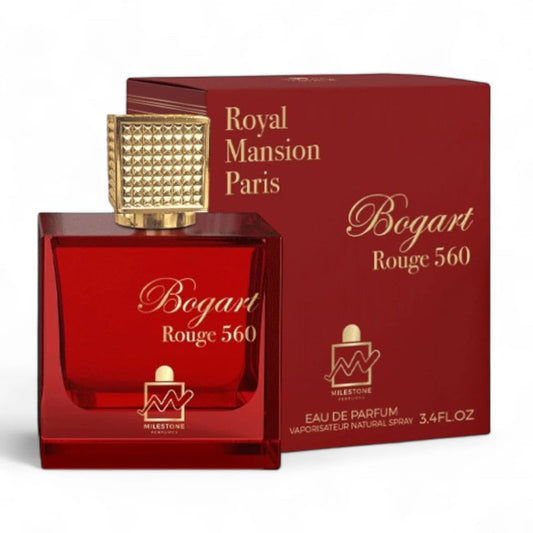 Bogart Rouge 560 Eau de Parfum, Luxury Floral Fragrance for Women, Glass Bottle, 3.4 Fl Oz, Long-lasting