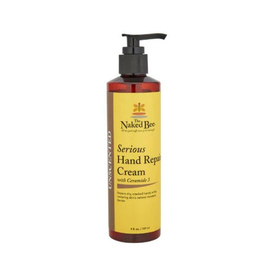 The Naked Bee Hand Cream (8oz) Intensive Nourishing Cream for Smoother and Softer Hand - Unscented Deep Moisture and Repair for Dry Skin