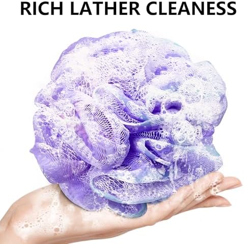 20 Pack Mini Shower Loofah Bath Sponge 20G, Soft Travel Size Nylon Mesh Puff for Body Wash, Loofah Shower Exfoliating Scrubber Pouf for Women and Men, Full Cleanse, Beauty Bathing Accessories