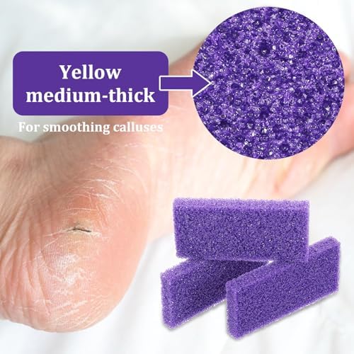 100 Pcs Pumice Stone for Feet Scrubber Dead Skin Disposable Foot Scrubber Pumice Pads Foot Pumice Foot Callus Remover for Feet Pedicure Foot Heel Exfoliator Tool Purple Pumice Sponge Salon Home Use