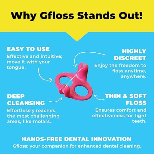 Hands-Free Dental Floss - 40 Count (Pack of 3) + Light Travel Case - Easy to Use, Discreet Flossers for Adults | Travel Floss | Thin Soft Floss for Tight Teeth | PFAS-Free | Unwaxed