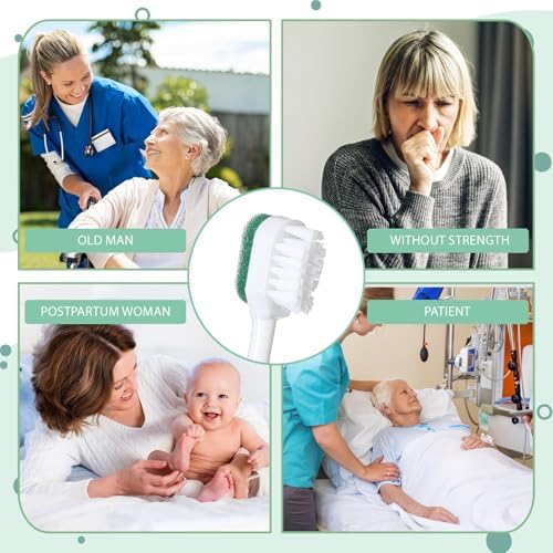 10 Pcs Suction Swab Toothbrush Care Disposable Oral Swab Suction Toothbrush for Machine Sponge Individually Wrapped for Elderly Adults Oral Dental Mouth Care