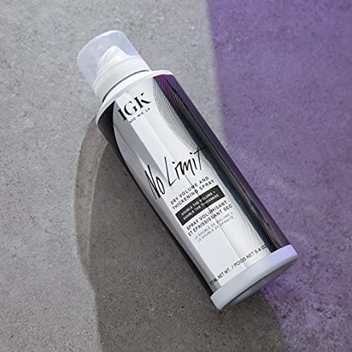 IGK NO LIMIT Dry Volume & Thickening Spray | Touchable + Fullness + Hold | Vegan + Cruelty Free| 5.4 Oz
