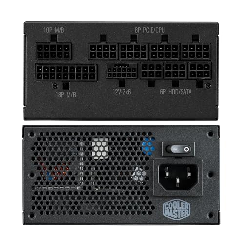 Cooler Master V850 SFX Gold ITX SFF Modular Power Supply, ATX 3.1 90° 12VHPWR|600W PCIe 5.1, 850W 80Plus Gold, Supports RTX 5080|RX 9070 XT, Customized Cable, 100mm|3.9", 10-Year