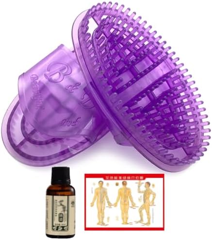 2 Pieces Meridian Massage Brush, Long Lasting Acupressure Meridian Brush, Hand Meridian Massage Brush,with Essential Oils