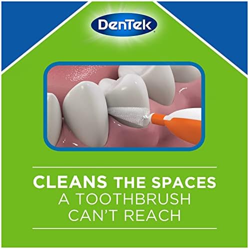 DenTek Easy Brush Advanced Clean Interdental Cleaners, Standard, 16 Count, 6 Pack