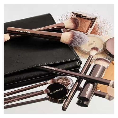 HOURGLASS Vegan Travel Brush Set - 7 Brushes for Eyes & Face, with Gift Box Packaging