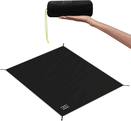 Gold Armour Tent Footprint, Camping Tarp Waterproof Ultralight - 84x60in | 84x84in | 84x96in | 82x106in | 120x108in | 120x120in | 120x144in Floor and Ground Tarps for Camping Hiking (Black 84x84in)