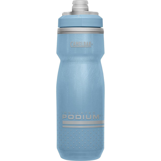 CamelBak Podium Chill Insulated Bike Water Bottle - Easy Squeeze Bottle - Fits Most Bike Cages - 21oz, Stone Blue