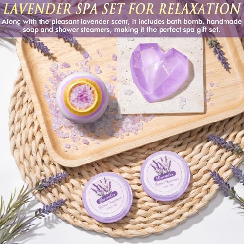 Birthday Gifts for Women, Self Care Gifts Get Well Soon Gifts Basket for Women Lavender Relaxing Spa Gifts Care Package w/ Blanket Unique Mothers Day Gifts for Mom Her Wife Girlfriend Friend Sister