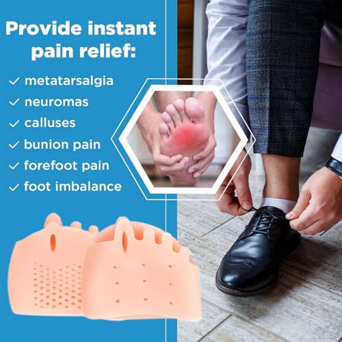 4 Pairs Hyggear Silicone Toe Separators for Women,Bunion Corrector Cushion Silicone Toe Separators for Women & Men