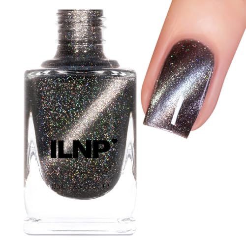 ILNP Moonlit - Charcoal Magnetic Holographic Nail Polish - Vegan, Cruelty Free, Non Toxic