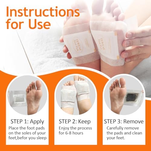 122 Pads Ginger Foot Pads -with Pure Natural Turmeric & Ginger, Wormwood, Bamboo Vinegar, Bigger Adhesive Pad Ginger Foot Pads