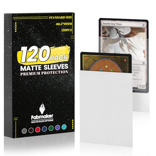 120Pack MTG Card Sleeves Toploaders for Trading Cards, Matte Card Sleeves Deck Card Protectors, Standard MTG Sleeves Perfect Shuffling Fit for Magic, Baseball Card,Sports Cards,Game Card, 66x91mm