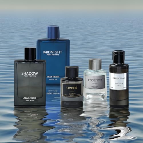 Jean Rish Shadow Pour Homme Eau De Toilette for Men (3.4 Fl Oz / 100ml) with Lemon, Cedar & Bergamot Notes - Long Lasting and Luxury Fragrance