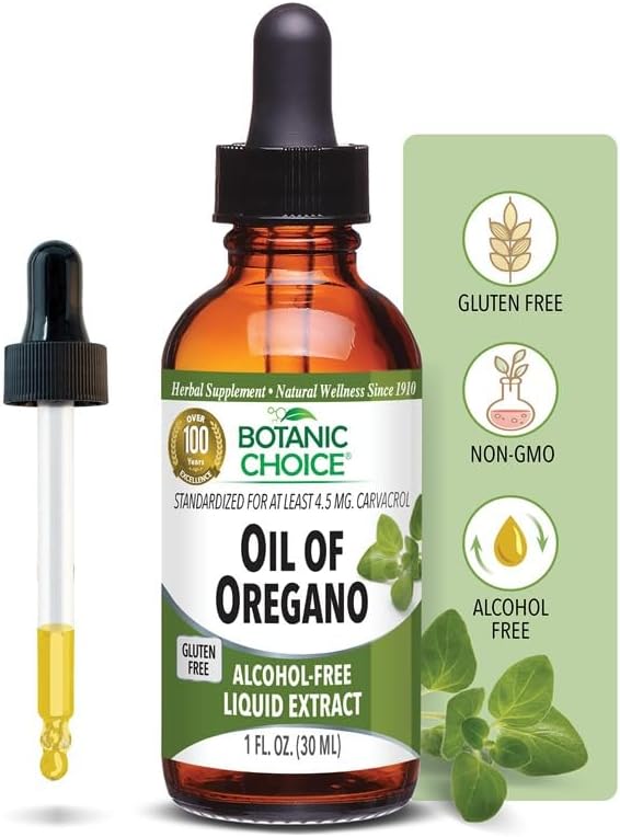 Botanic Choice Oil of Oregano Liquid Extract - Alcohol Free Herbal Supplement, Traditional Support for Immune and More - 1 Fl. Oz.