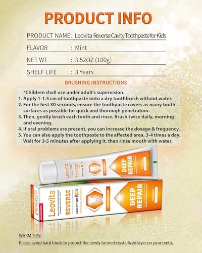 Cavity Reversing Kids Toothpaste - Hydroxyapatite Toddler Cavity Filler, Fluoride Free