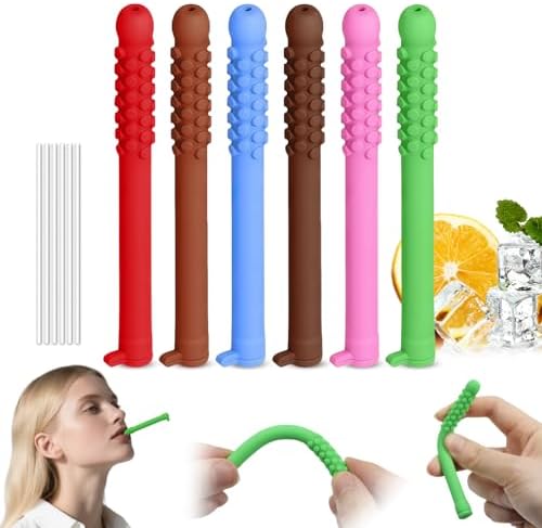 Chewable Essential Oil Breath Stick, Chewable Breather Quit, Portable Chewable Breather Sticks with Essential Oils, 6 Pack Health Chews Chewable Breather, Quit Smoking Chew Sticks(6 Pcs)