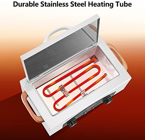 High Temperature Sterilizer Autoclave Machine 110V 300W Nail Tool Sterilizer Dry Heat Sterilizer Dental Tool Sterilizer esterilizador de manicura 1.5L Salon Equipment for Metal Tools with Handle