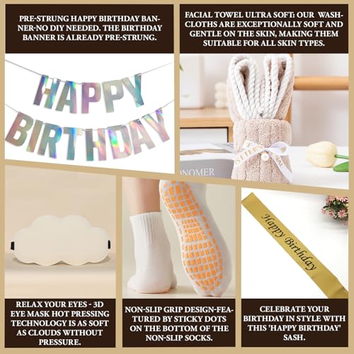 Birthday Gifts for Women & Men，Happy Birthday Surprise Box, 14pcs Luxury Spa Gifts, Gift Box for Mens Unique with Hand Cream, Holiday Advent Calendar, Skin Care Gift Sets for birthday