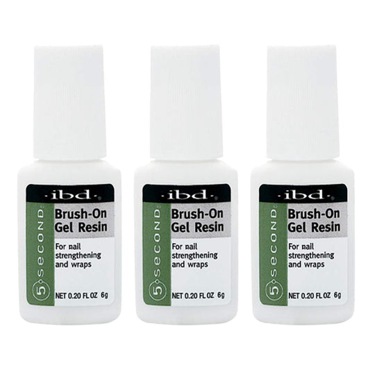 IBD 5 Second Brush On Nail Glue Gel Resin – Strong Nail Glue for Broken, Cracked & Split Natural Nails, NailBond Repair & Strengthening for Wraps – 6g, 3 Count