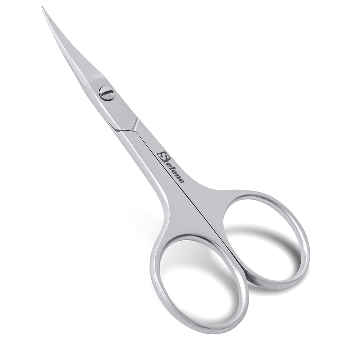 Stelone Multi-Purpose Curved Blade Little Manicure Scissors - Stainless Steel Eyebrow & Cosmetic Scissors for Women
