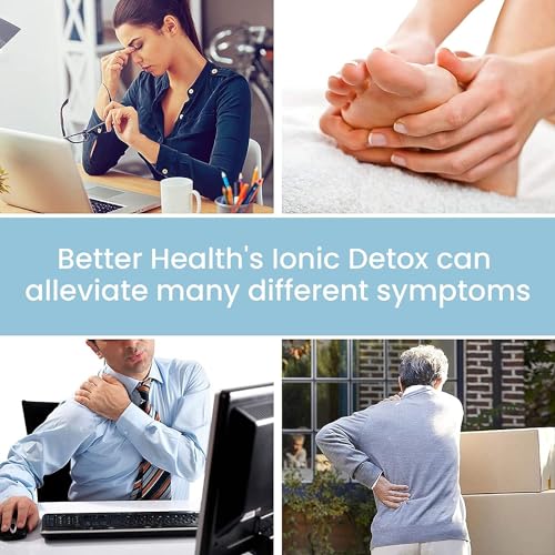 Ionic Foot Bath Detox Machine for Home Use - Free Regain Health & Vitality Booklet & Brochure - 2 Arrays, 20 Basin Liners, Detox Sea Salt, Basin 12QT